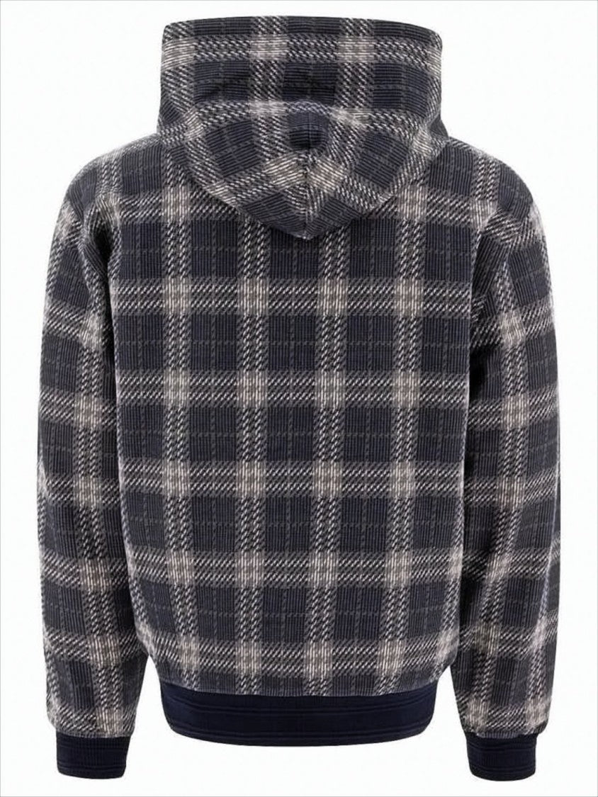 Burberry Hooded Sweatshirt With Iconic Check Pattern