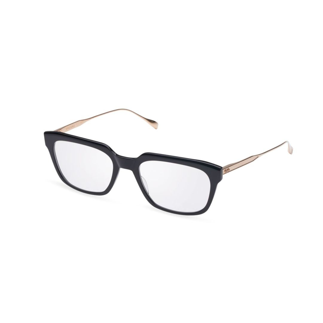 Dita Argand Bold Rectangular Eyeglasses With Metallic Gold Temples