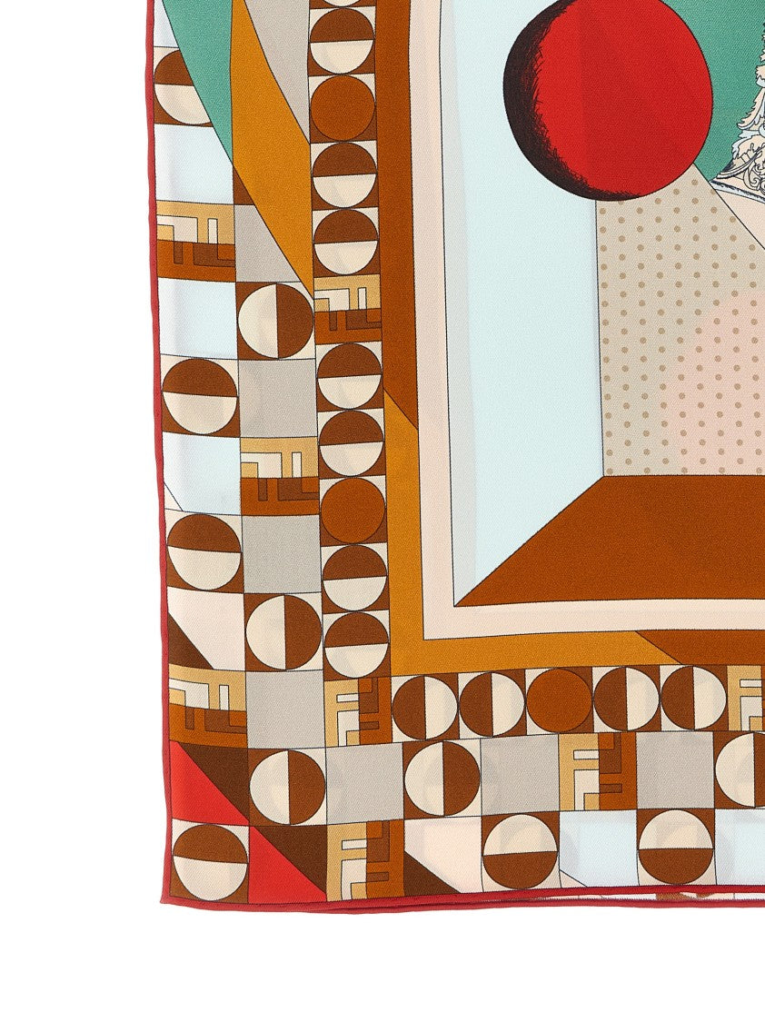 Fendi Silk Scarf With Moonlight Echoes Print