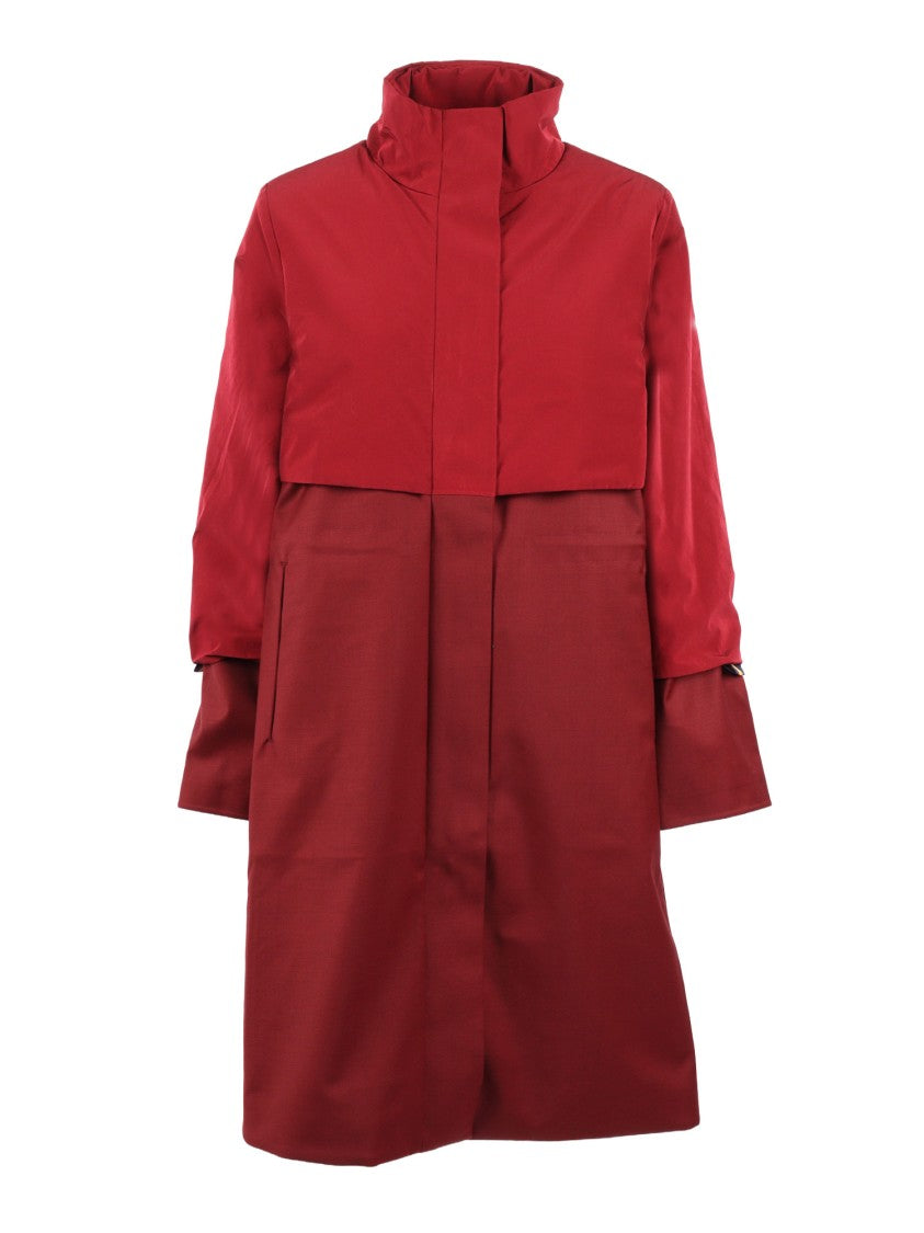K-Way Ella Wool Nylon Mix Long Coat