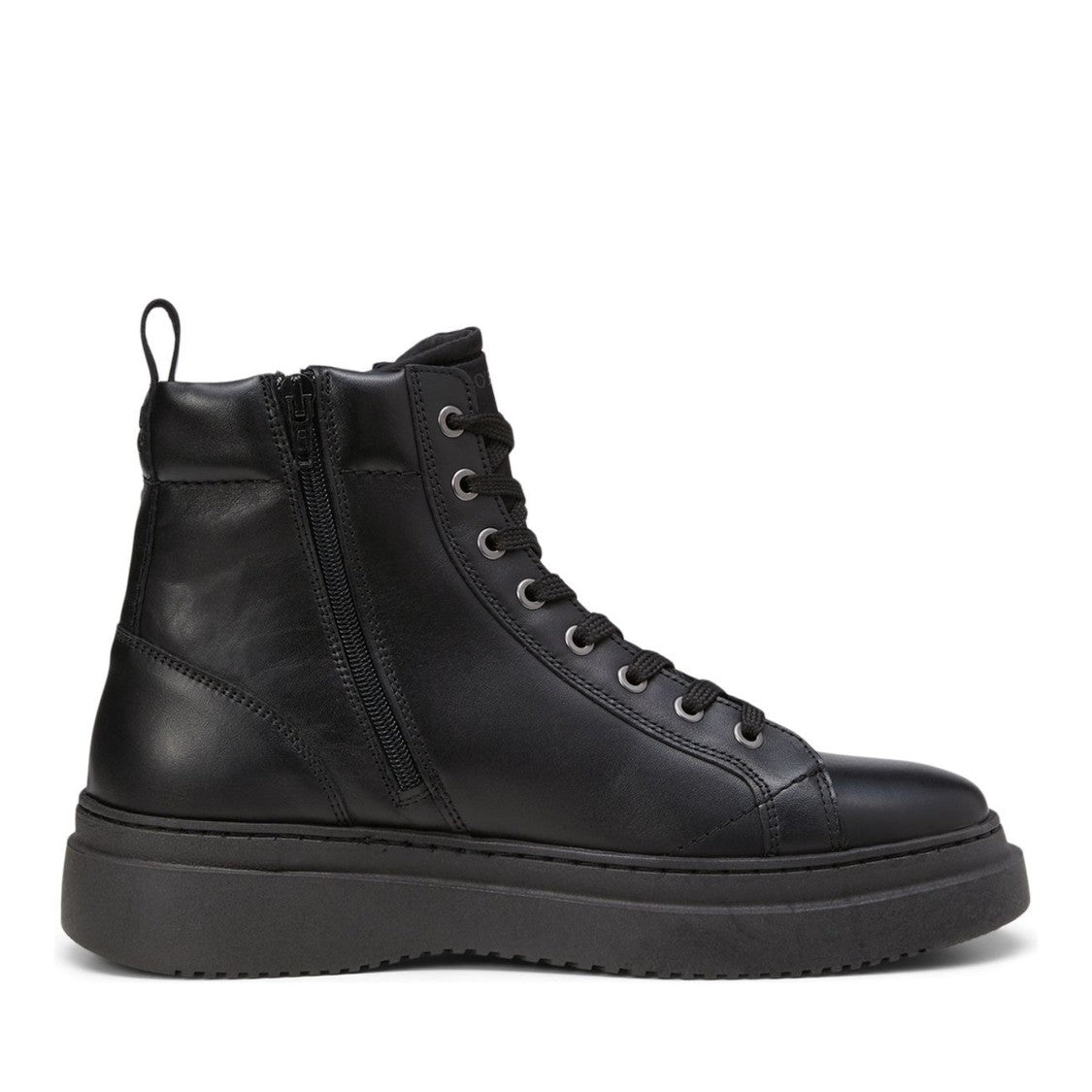 Marc O'polo Black Algot 6A Leather Lace-Up Side Zip Boots