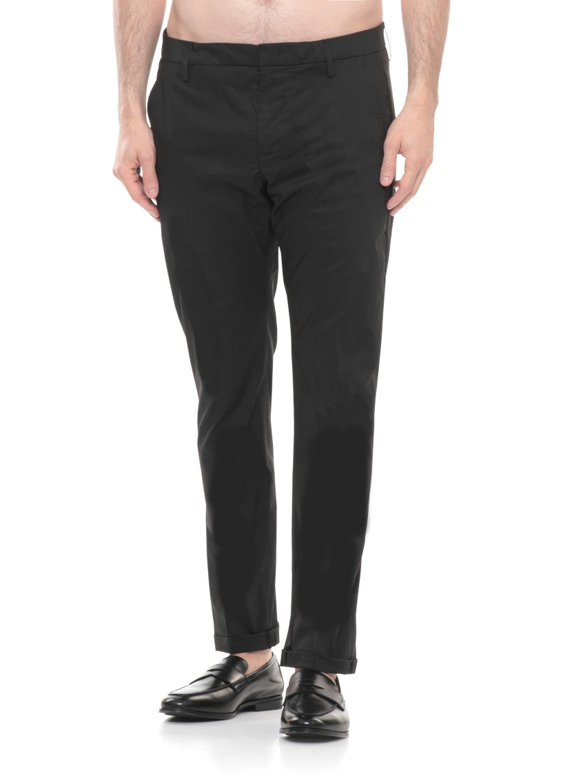Dondup Black Gaubert Cotton Chino Pants