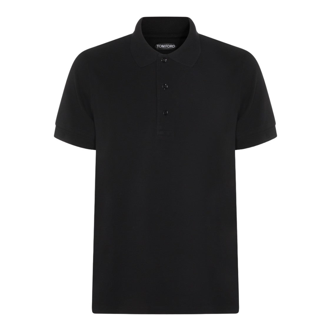 Tom Ford Classic Black Polo Shirt With Three-Button Placket