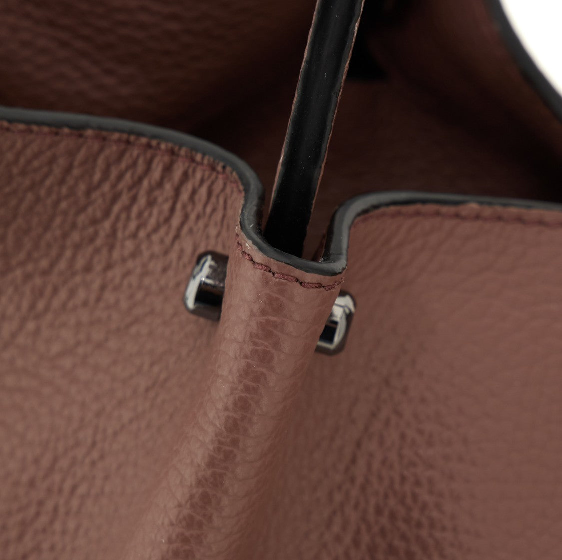 Gabs Brown Hammered Leather Double Handle Bag