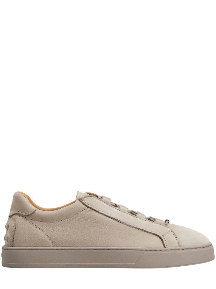Tod's Smooth Leather Low-Top Sneakers With Unique Lacing System