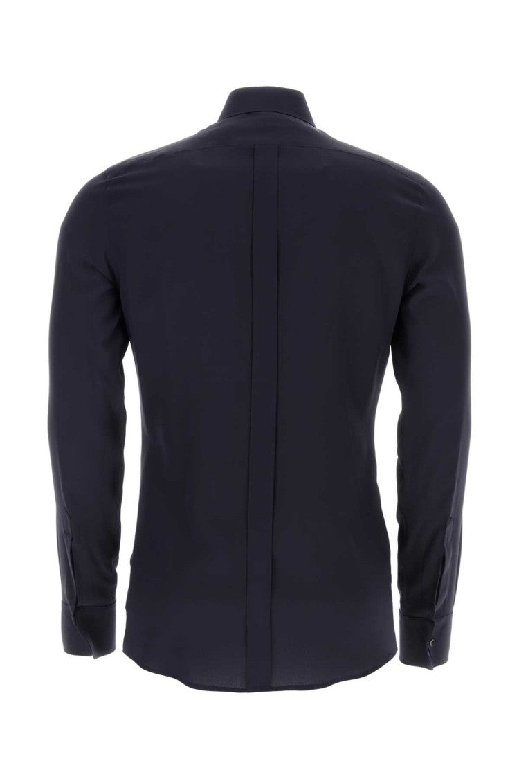 Dolce & Gabbana Midnight Blue Crepe Shirt