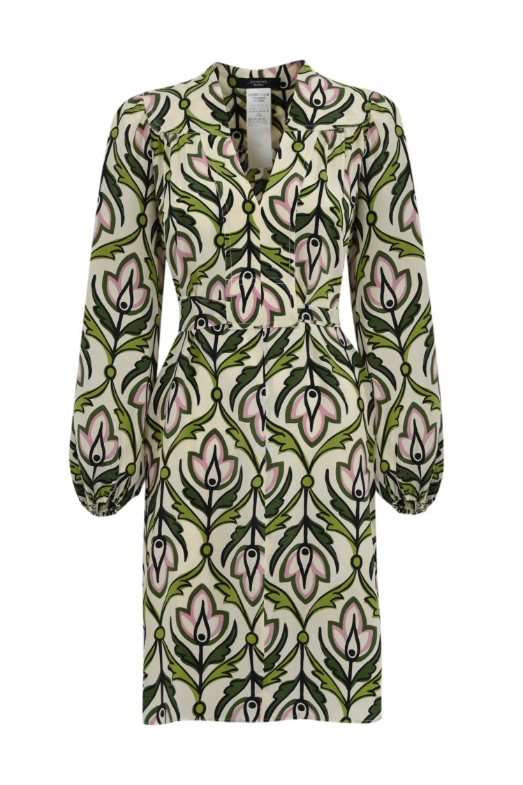 Max Mara Floral Print Blouse With V-Neckline