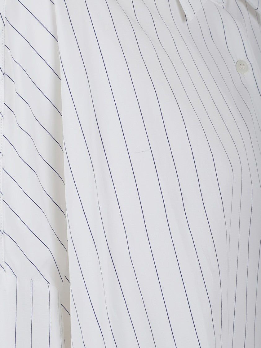 Dries Van Noten Loose-Fitting Blue Cotton Shirt With Classic Collar