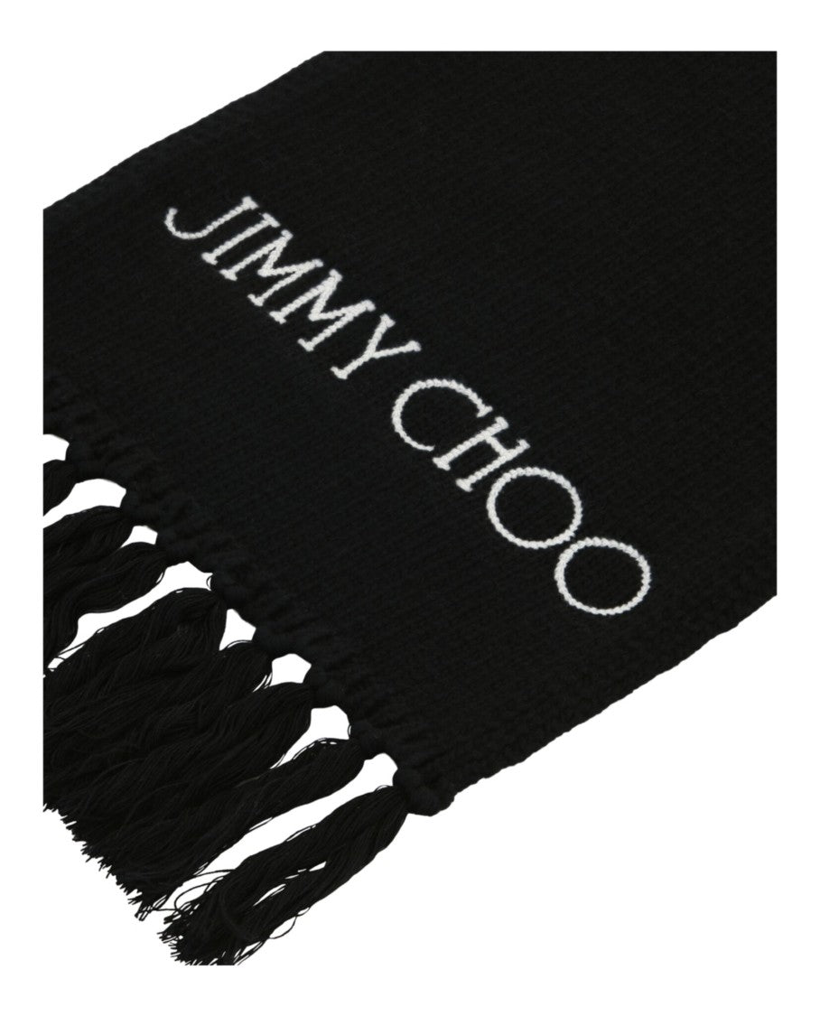 Jimmy Choo Wool Logo Printed Scarf