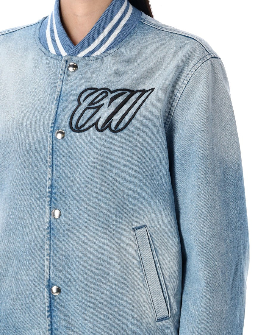 Off-White Denim Varsity Jacket