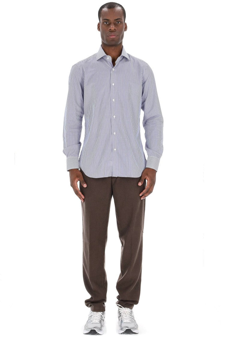 Barba Journey Line Cotton Striped Shirt