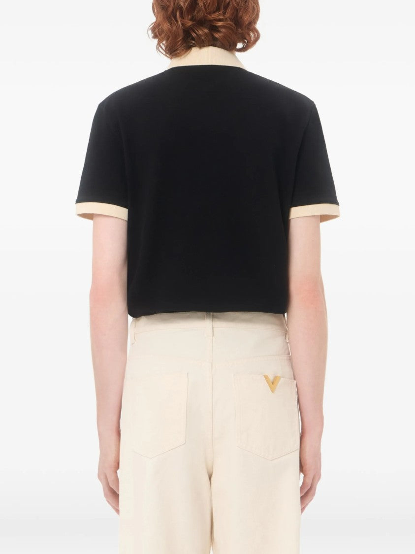 Valentino Polo Jersey Vgold Short-Sleeve Polo
