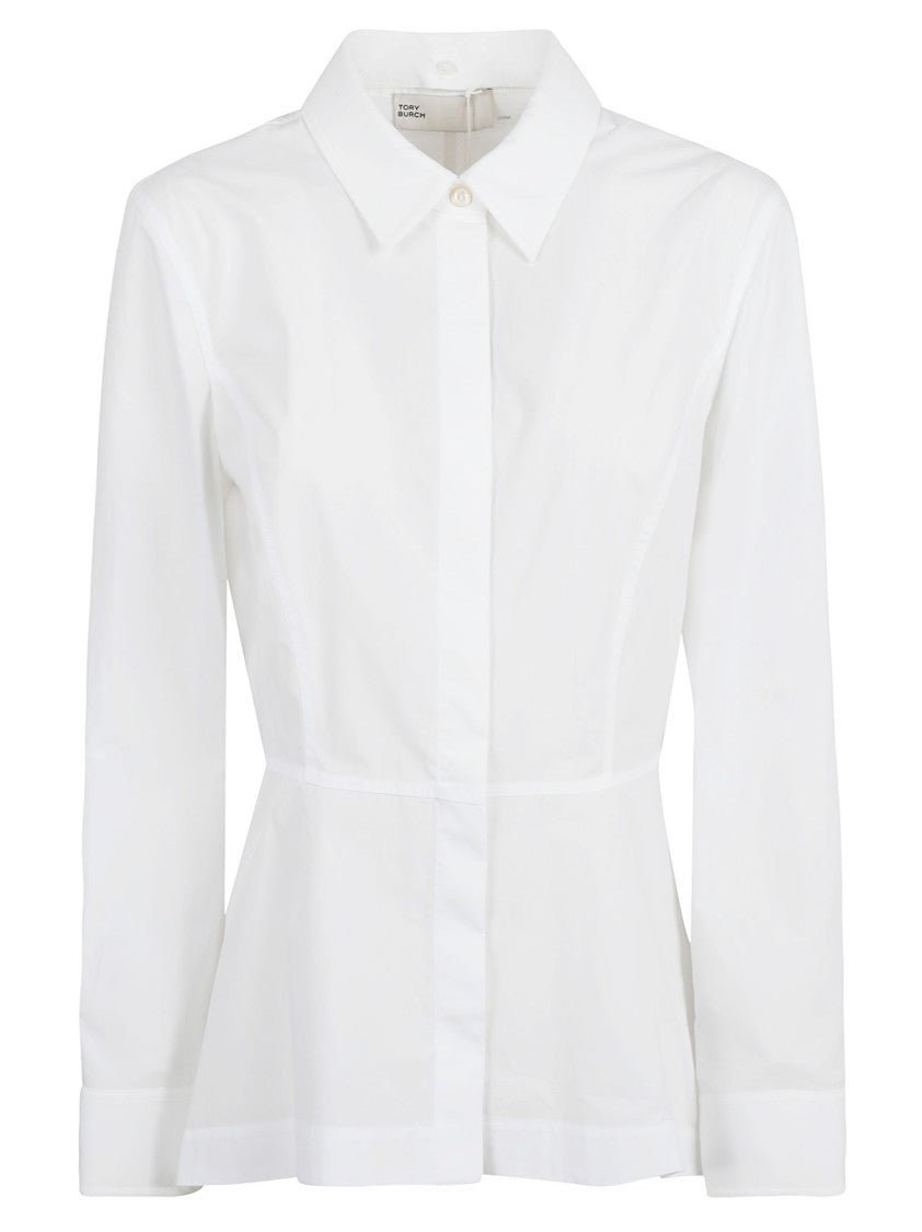 Tory Burch Classic White Button-Down Shirt