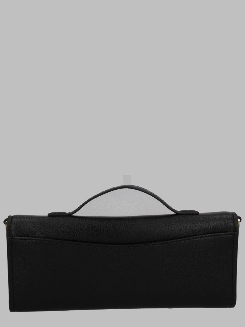 Michael Michael Kors Black Gold Detail Rectangular Leather Clutch