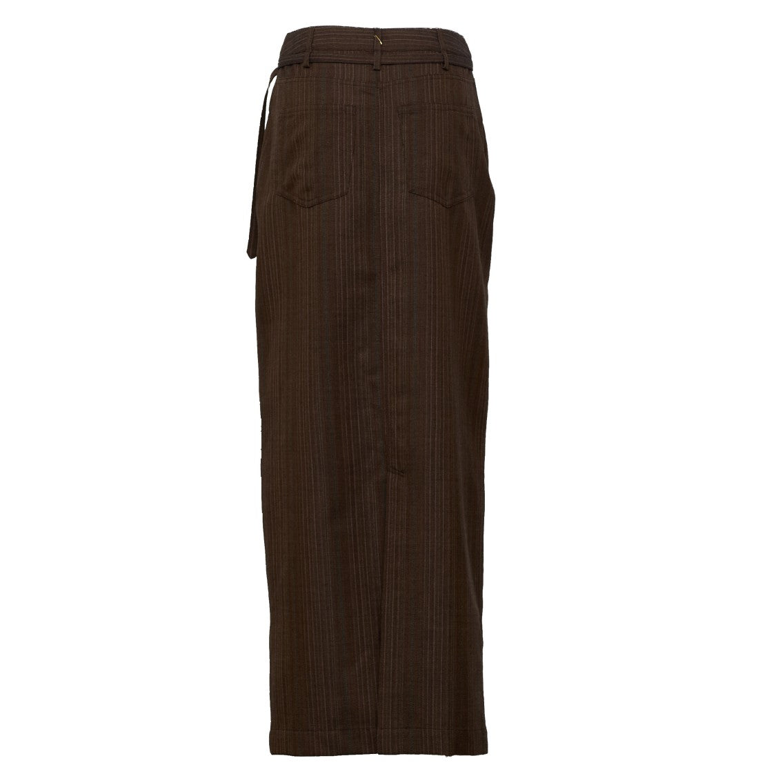 Dries Van Noten Silvannaz W.W. Floor-Length Front Slit Wool Maxi Skirt