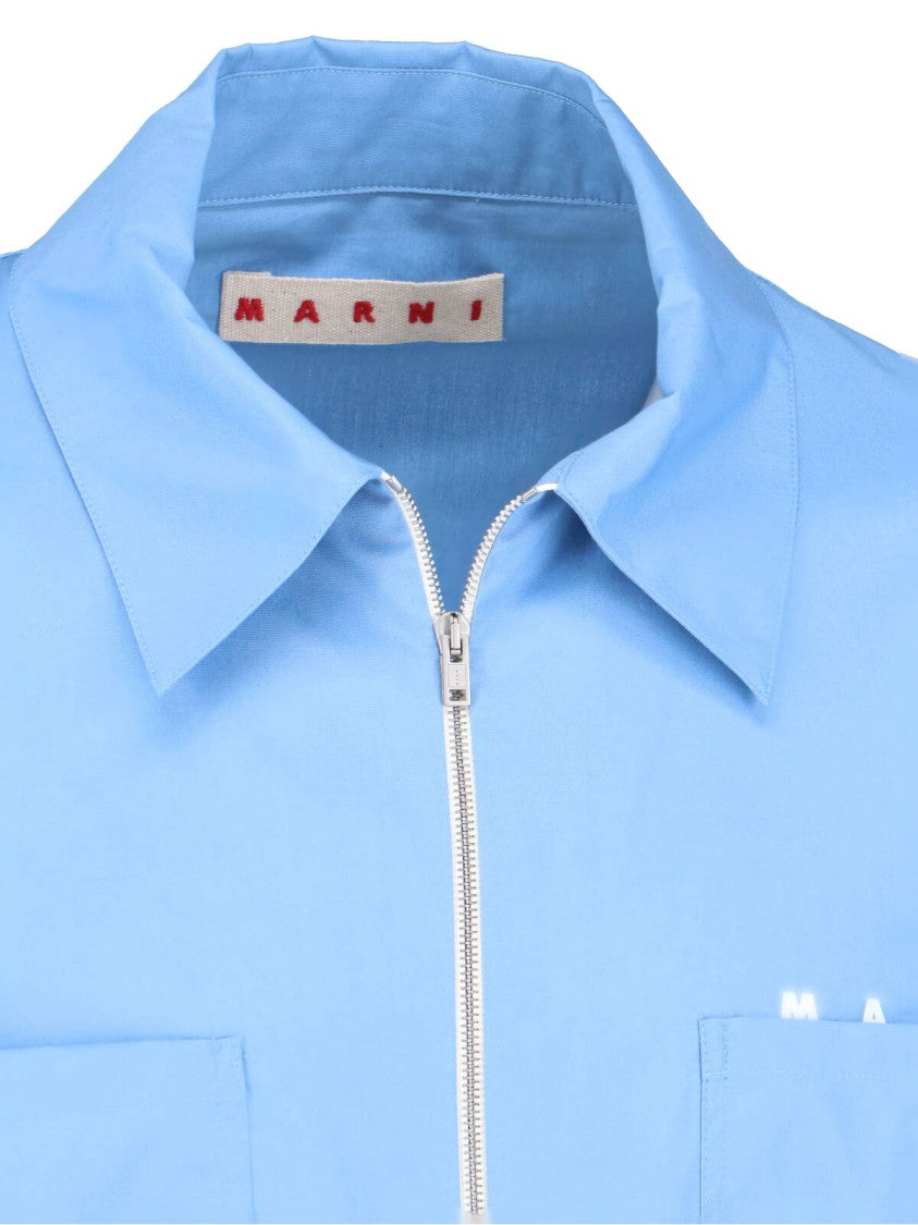 Marni Logo Shirt – Light Blue