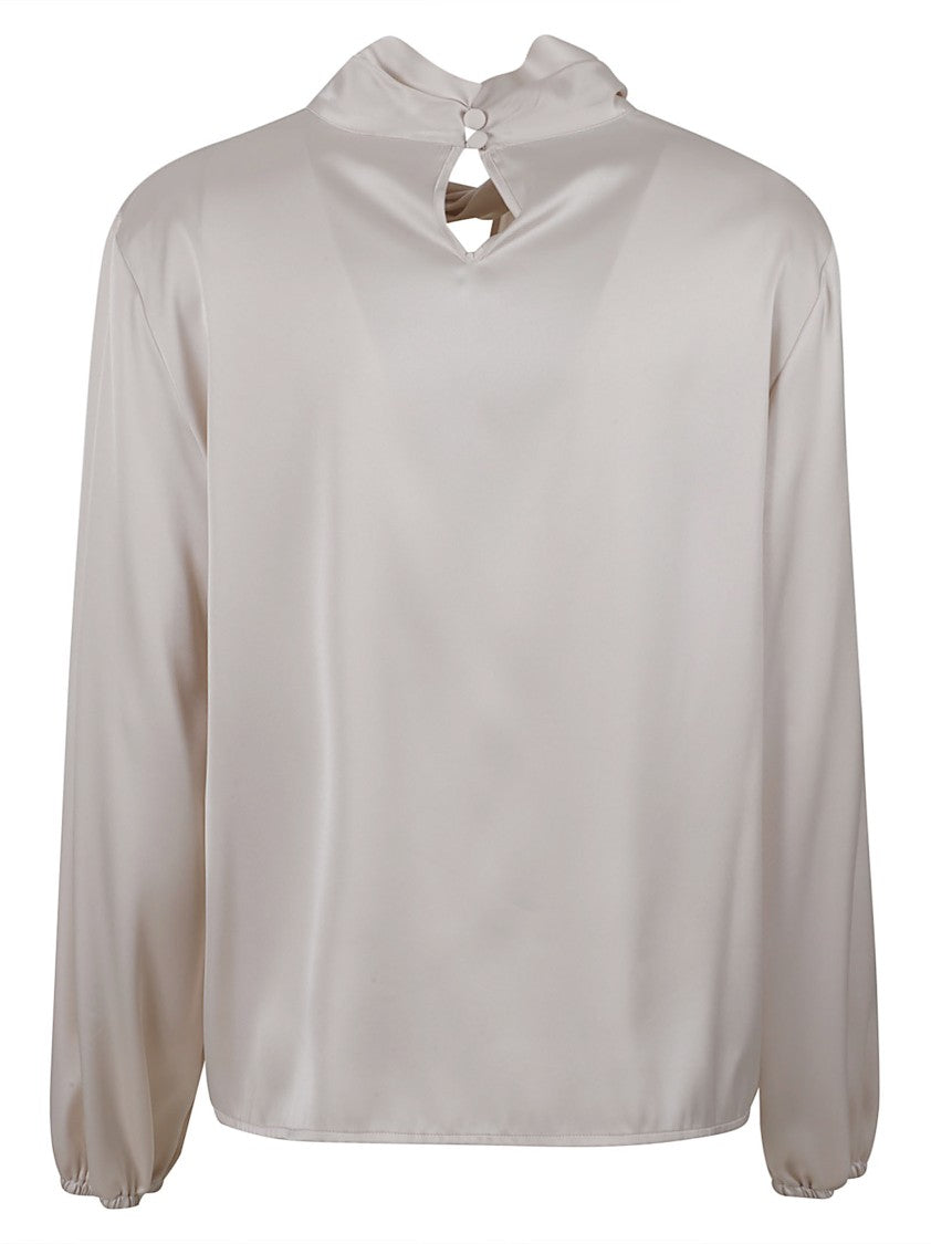 D. Exterior Satin Blouse