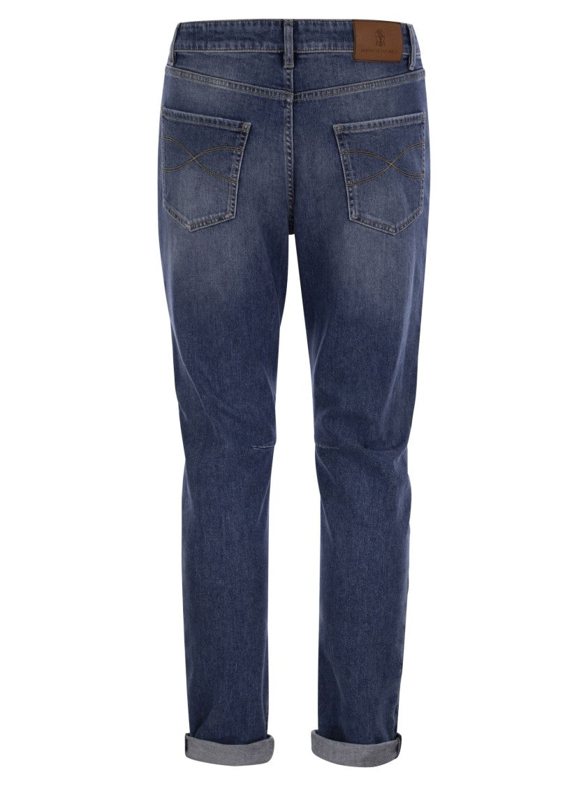 Brunello Cucinelli Five-Pocket Leisure Fit Trousers In Lightweight Denim