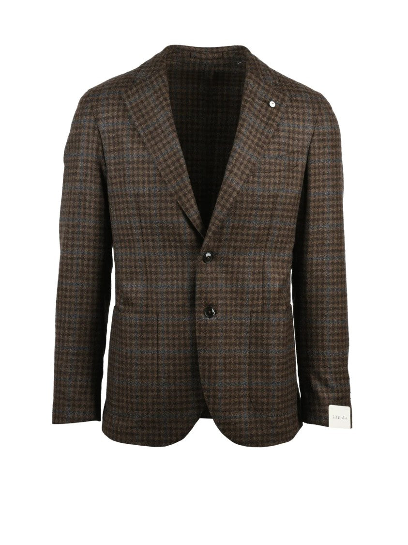 L.B.M. 1911 Rounded Jacket With Timeless Button Closure In Wool Blend
