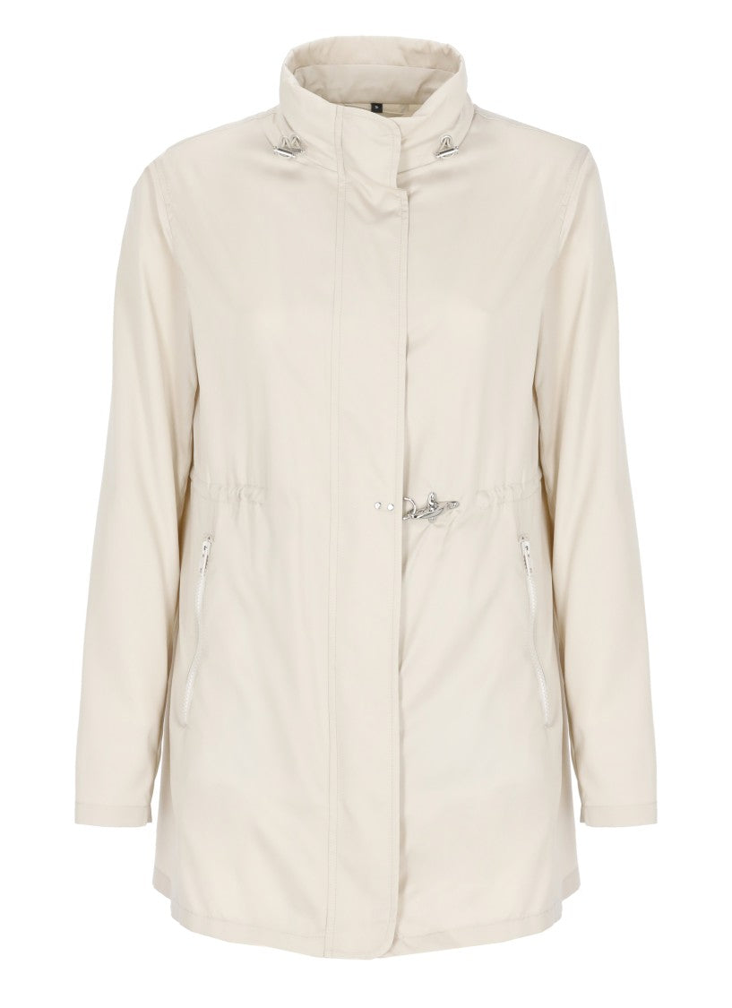 Fay Beige Waterproof Hook-Fastening Jacket
