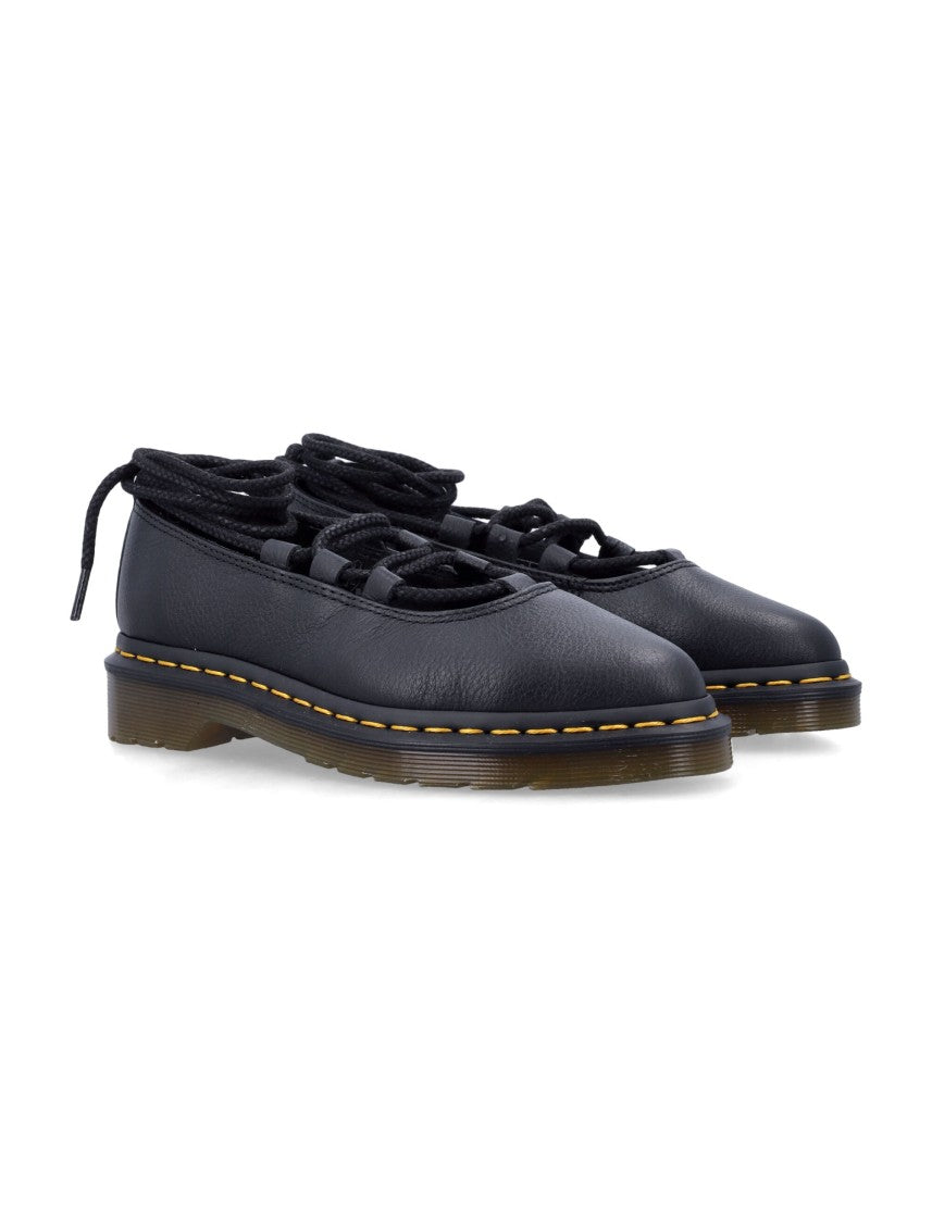 Dr. Martens Elphie Ii Black Leather Ballerina Shoes