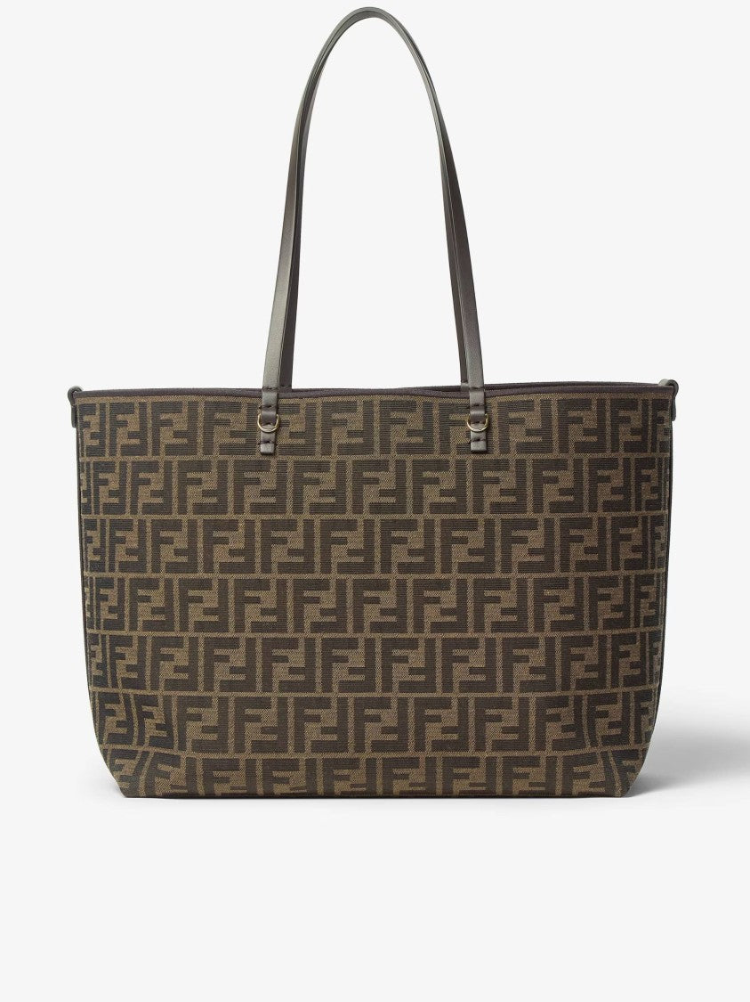 Fendi Monogram Tote Bag With Structured Form And Zip Pocket