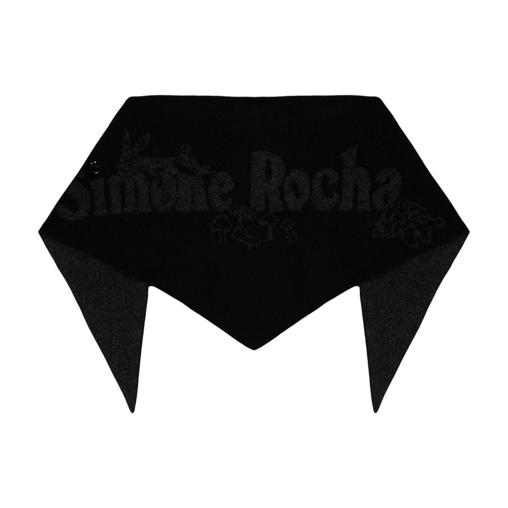 Simone Rocha Daisy Scarf - Wool - Black