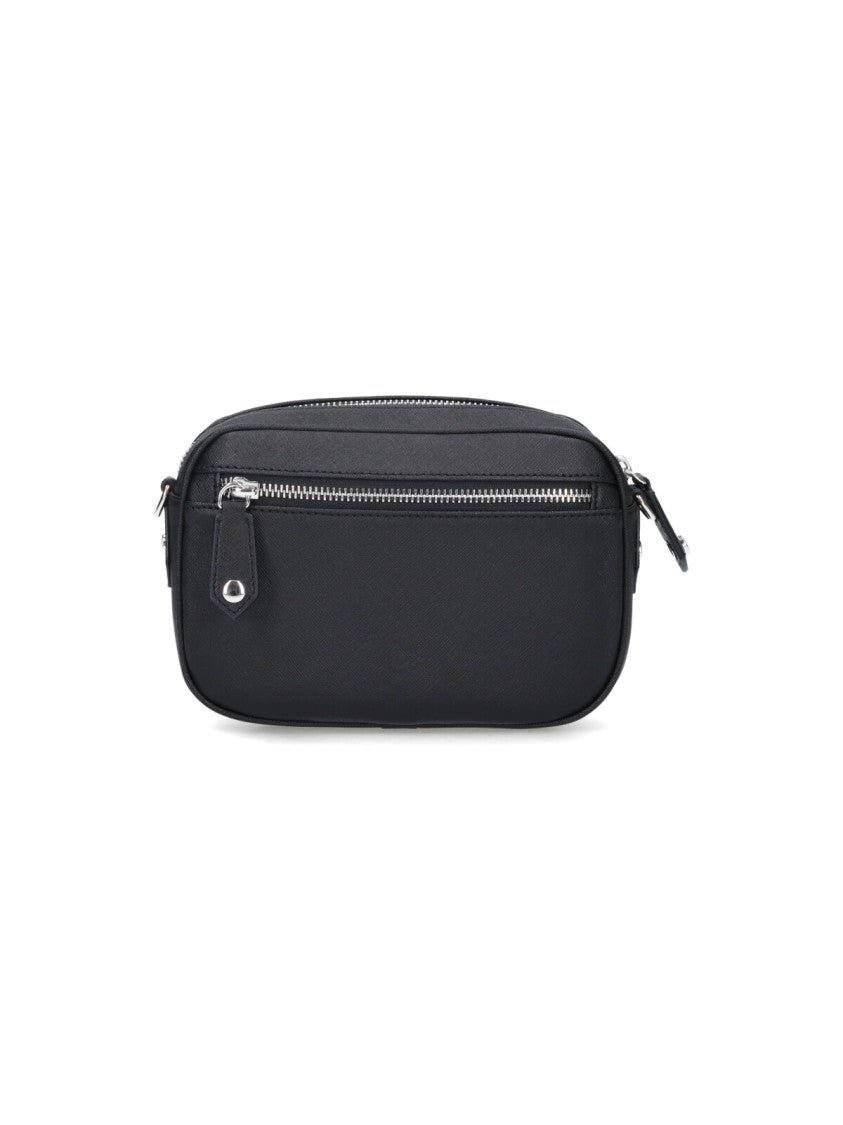 Vivienne Westwood "Anna" Shoulder Bag In Black Cotton Blend