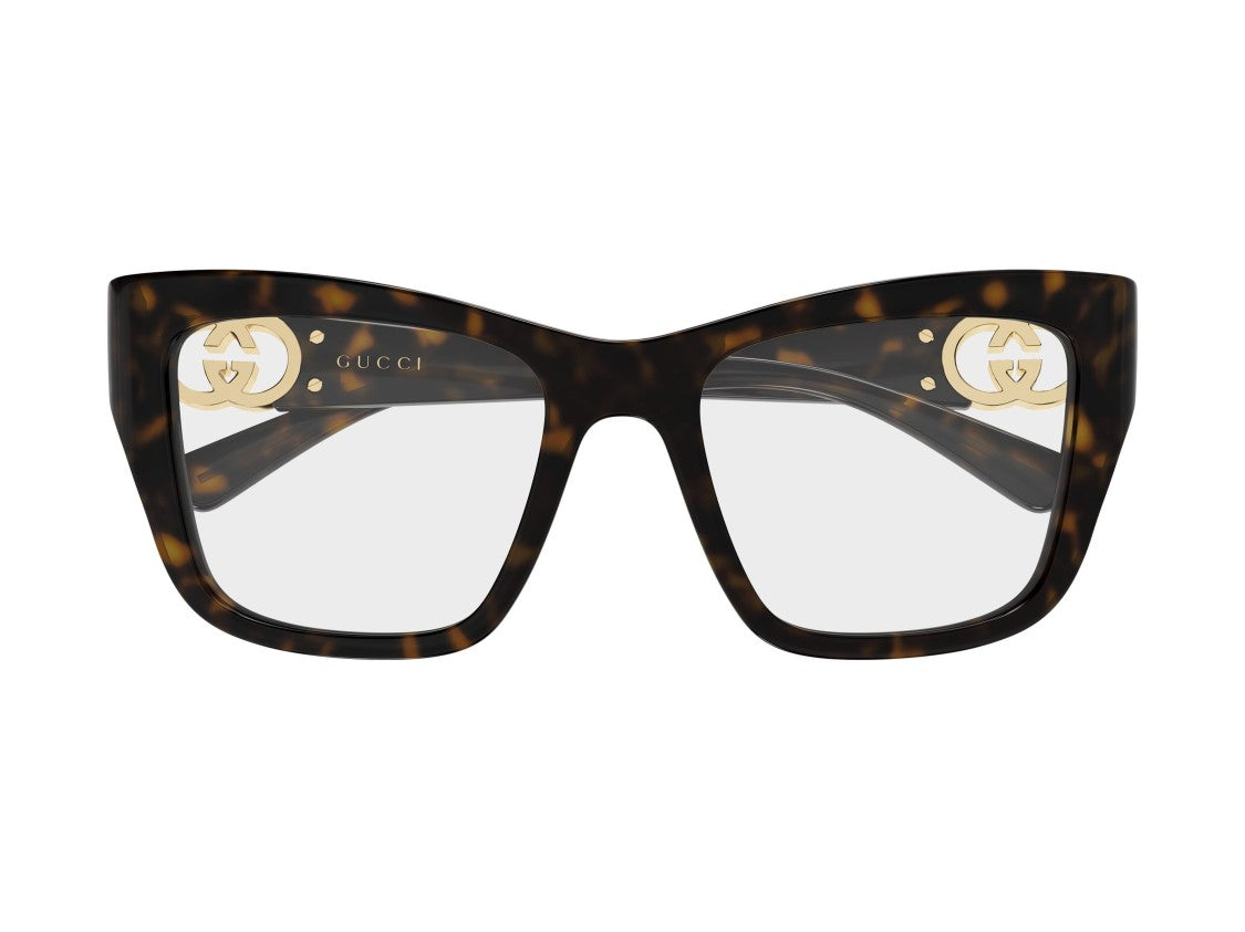 Gucci Gold Gg2124o Tortoiseshell Oversized Square Sunglasses