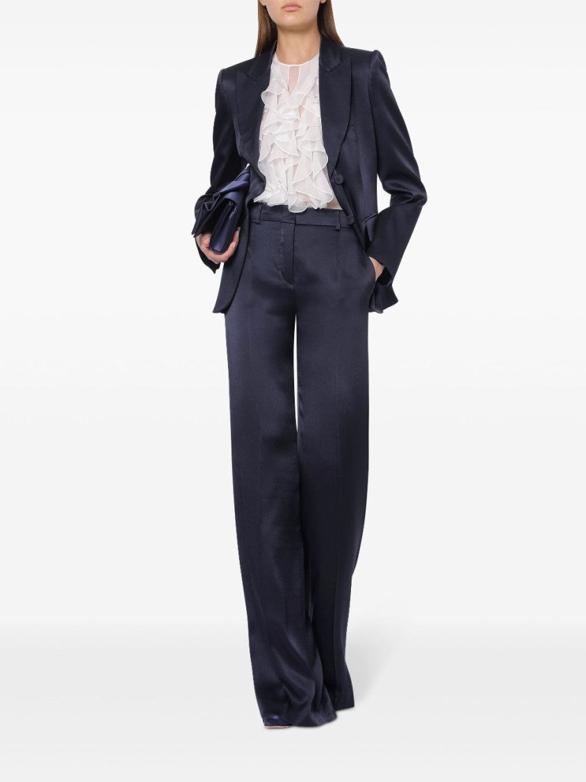 Alberta Ferretti High-Waisted Wide-Leg Trousers
