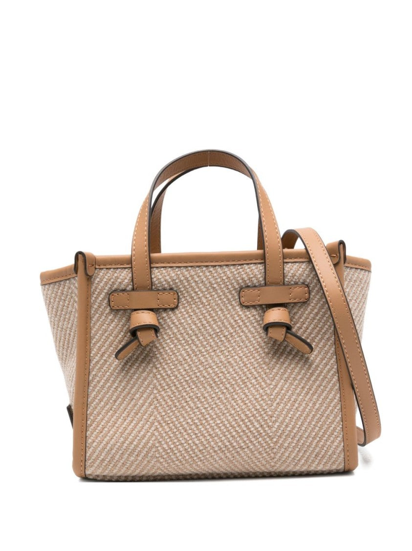 Gianni Chiarini Structured Chevron Woven Shopper Bag