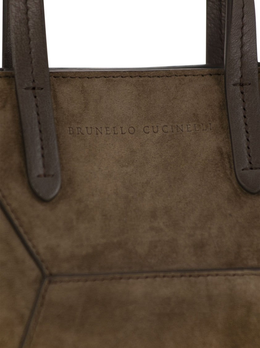Brunello Cucinelli Bc Duo Mini Suede Bag