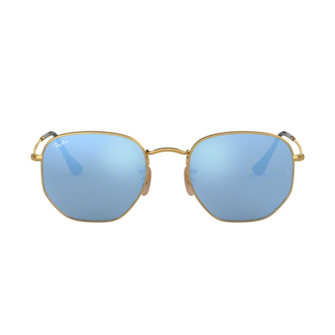 Ray Ban Azzurro Rb3548 Hexagonal Metal Geometric Sunglasses