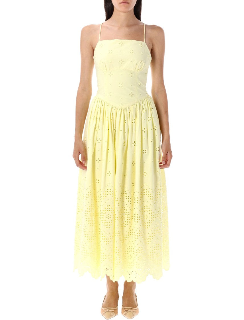Self-Portrait Broderie Midi Dress