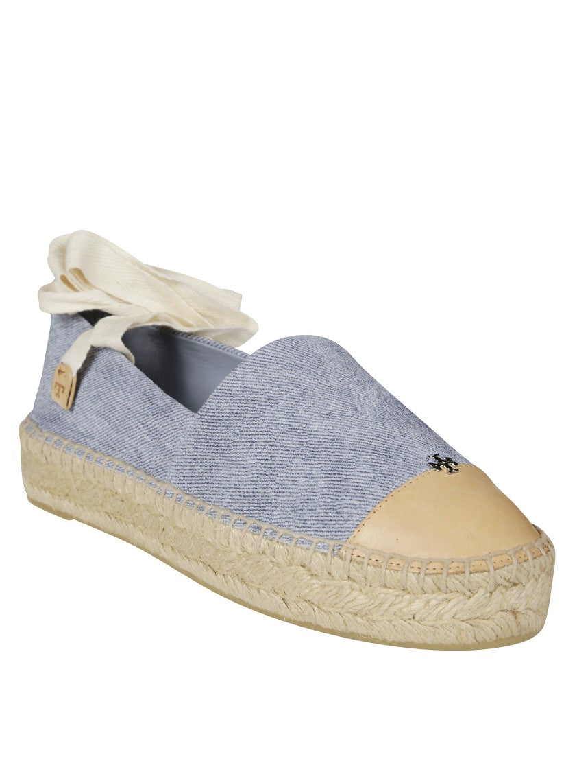 Tory Burch Cap-Toe Espadrille With Woven Jute Sole