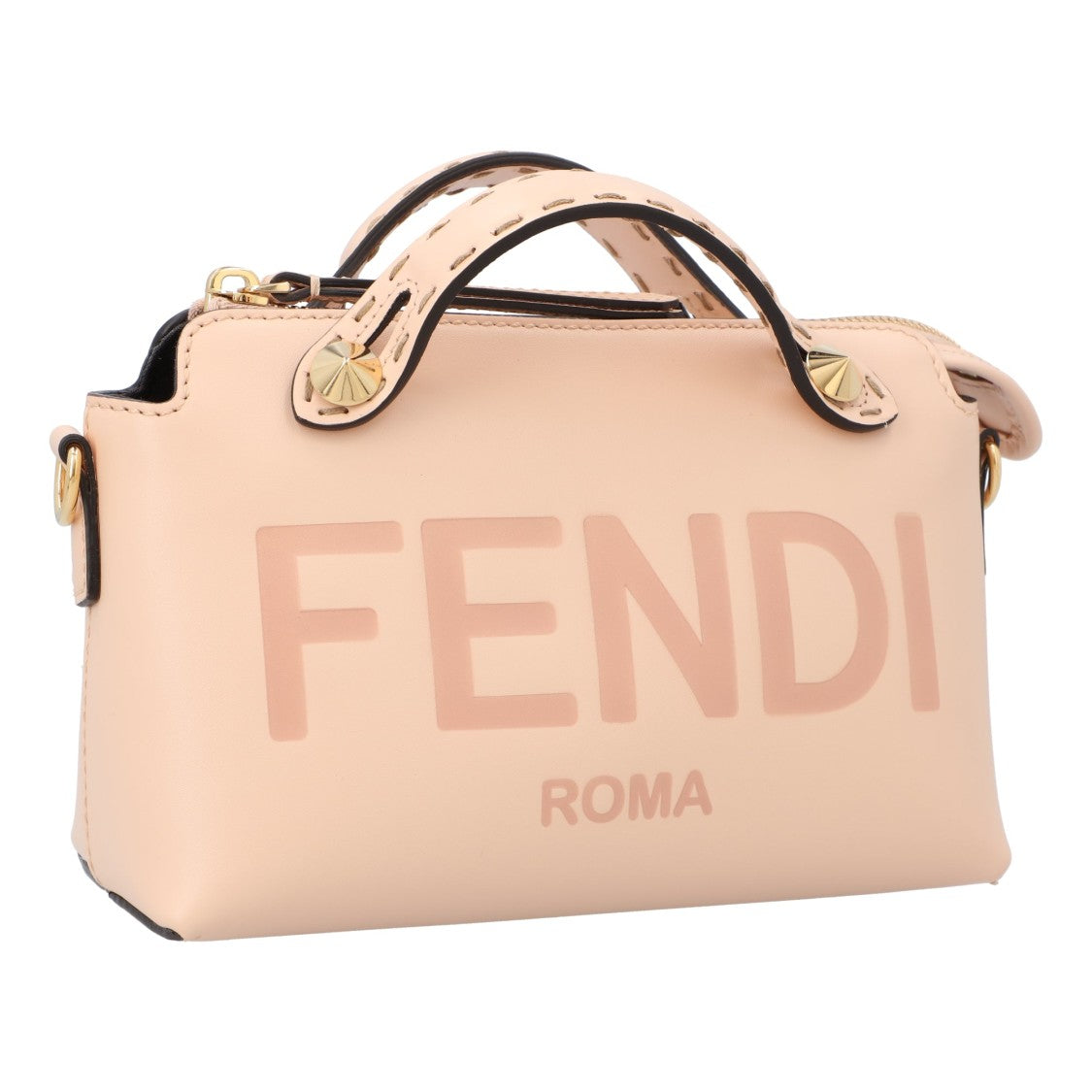 Fendi Structured Mini Handbag In Smooth Calfskin With Gold-Tone Hardware