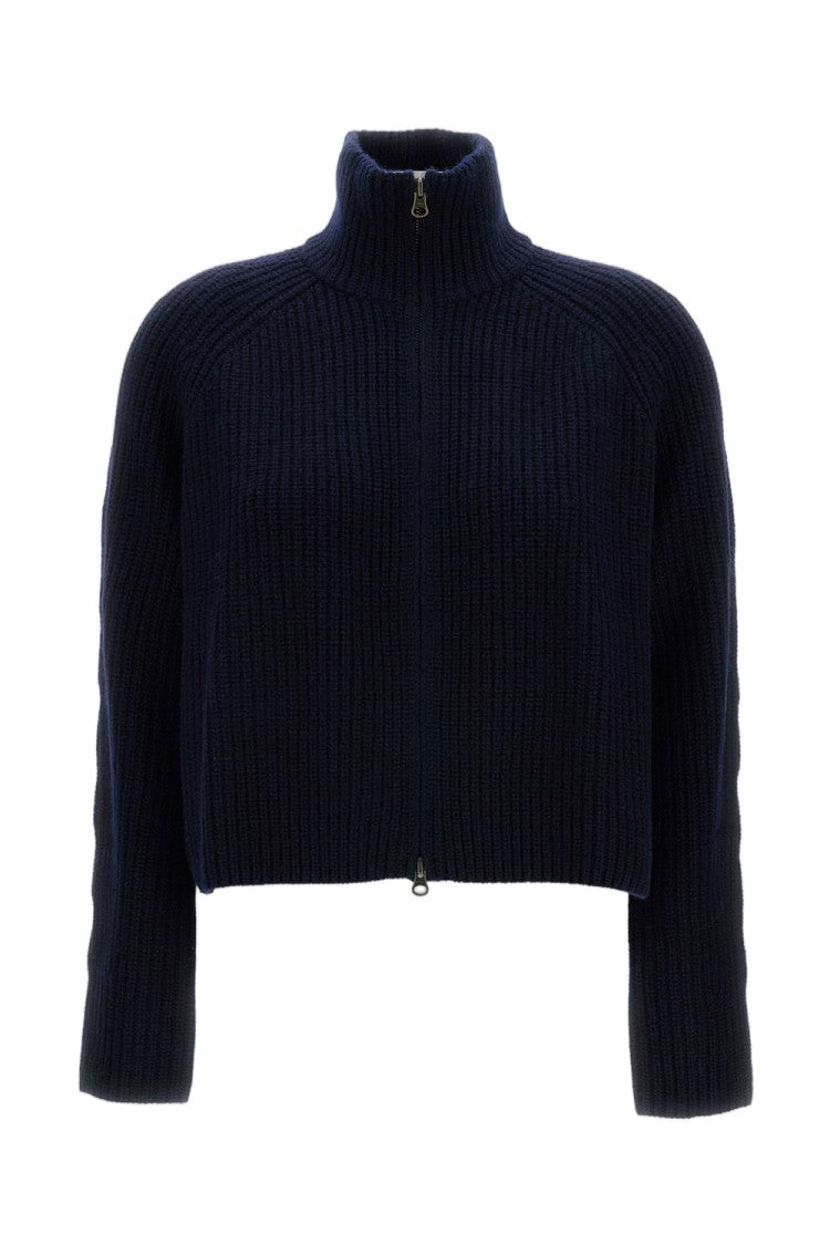 Lisa Yang Heavy-Knit Cashmere Cardigan With Cropped Cut And Zip Closure
