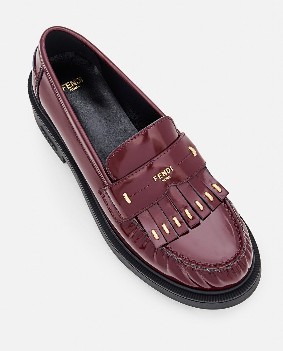 Fendi Leather Loafer With Studs