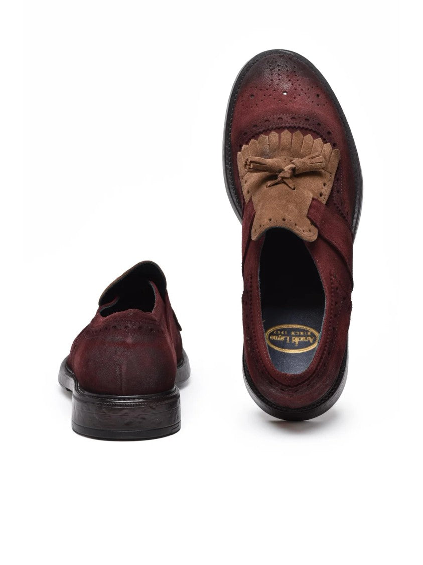 Botti 1913 Brown Suede Perforated Loafers