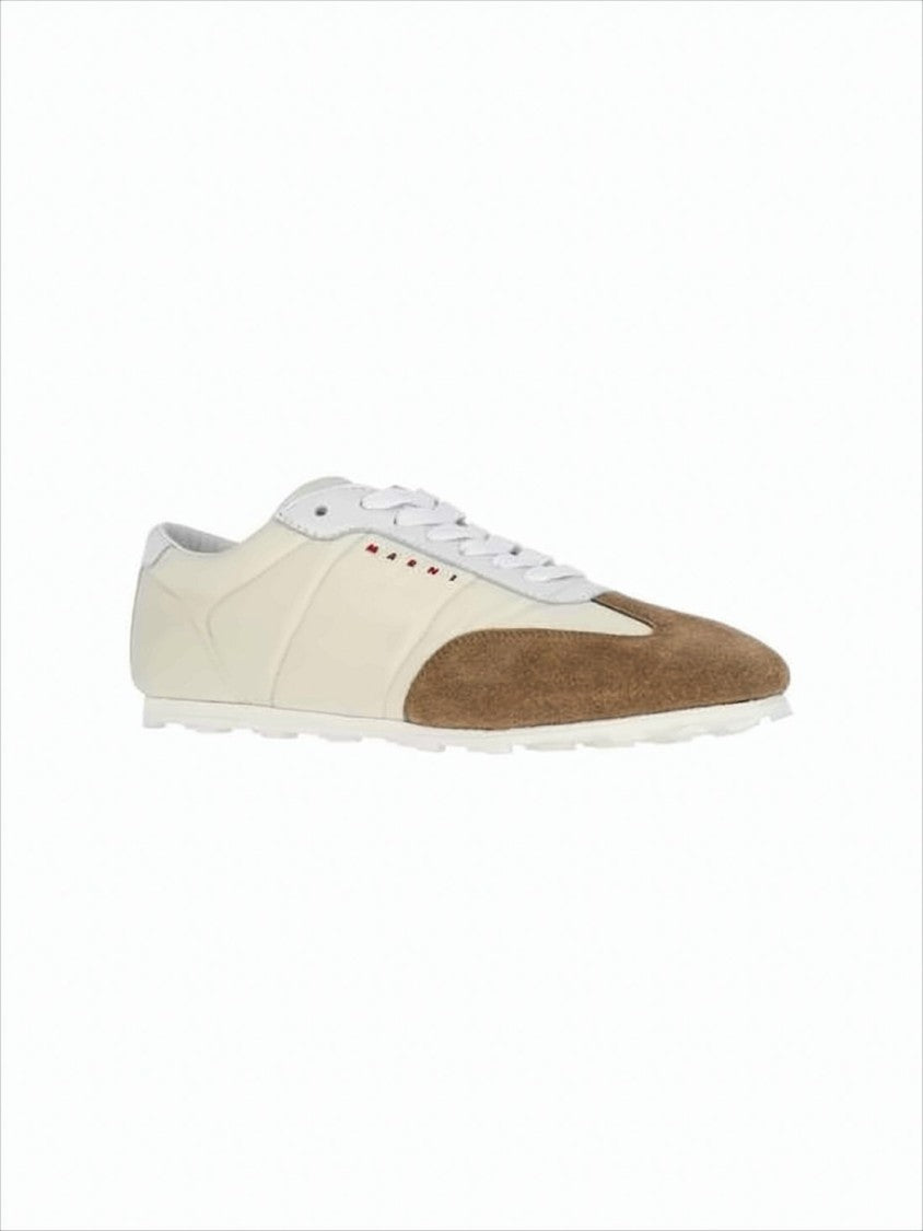 Marni Smooth Polyamide Sneakers With Suede Accents