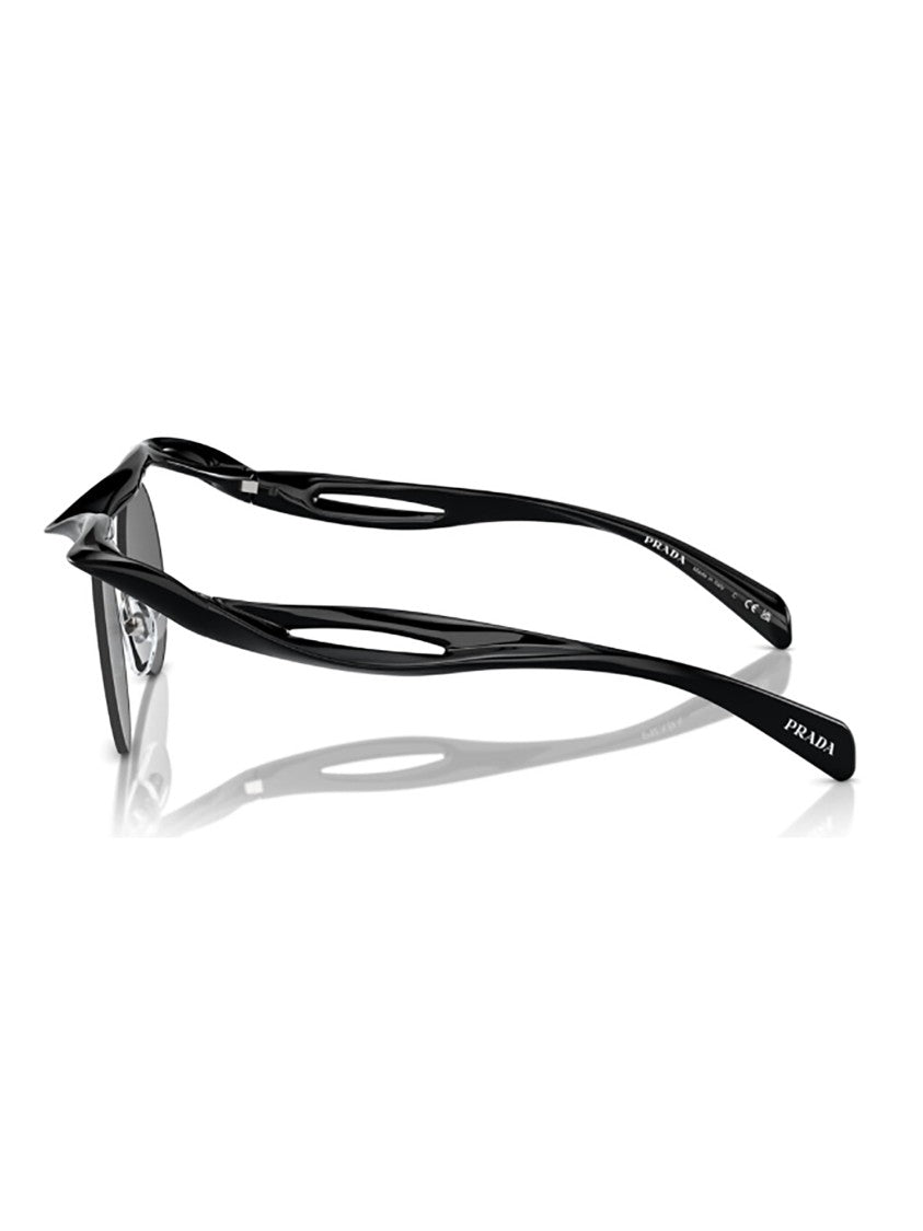 Prada Round Lens Sunglasses With Wavy Temple Structure