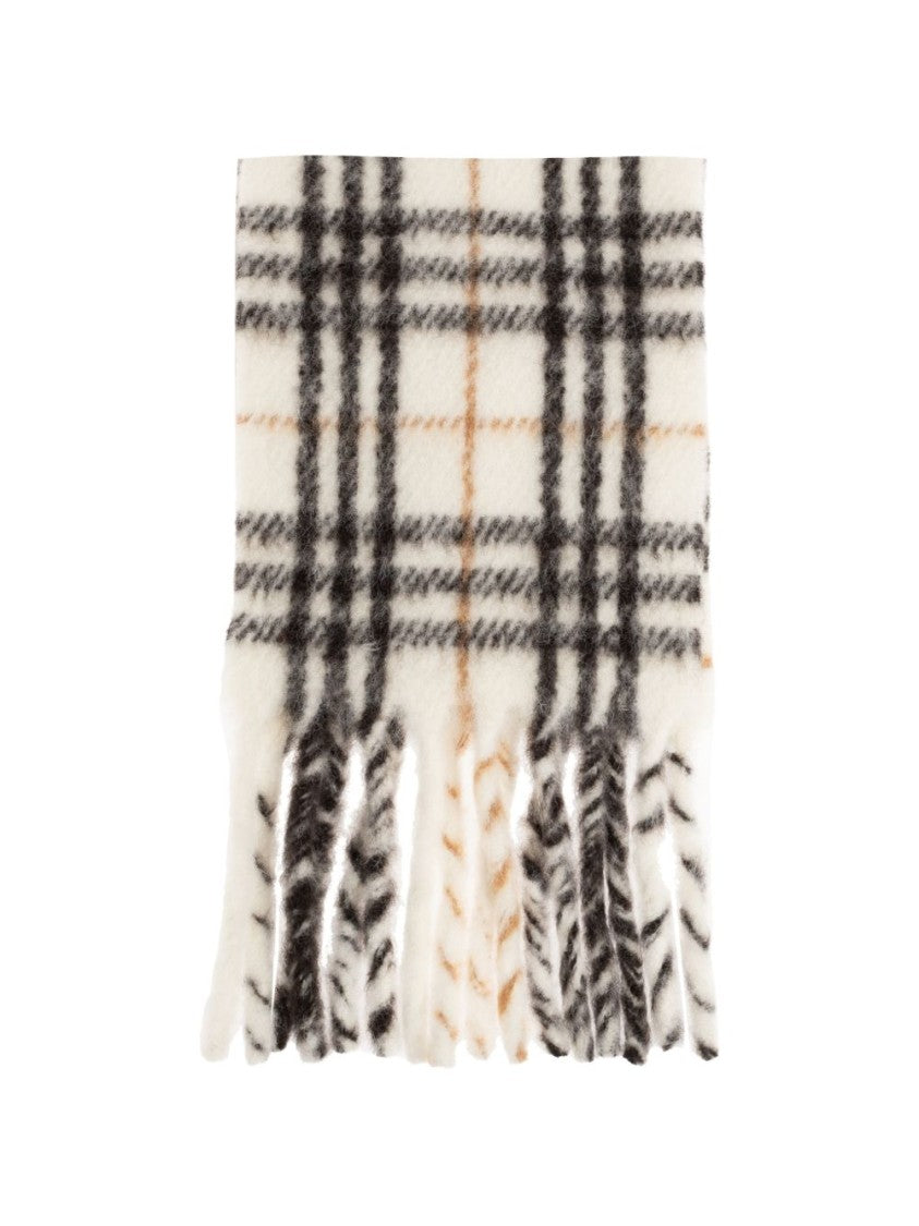 Burberry Multicolor Checked Fringed-Edge Scarf