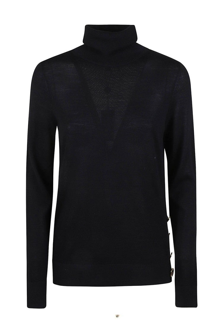 Michael Kors Black Classic Turtleneck Wool Winter Sweater