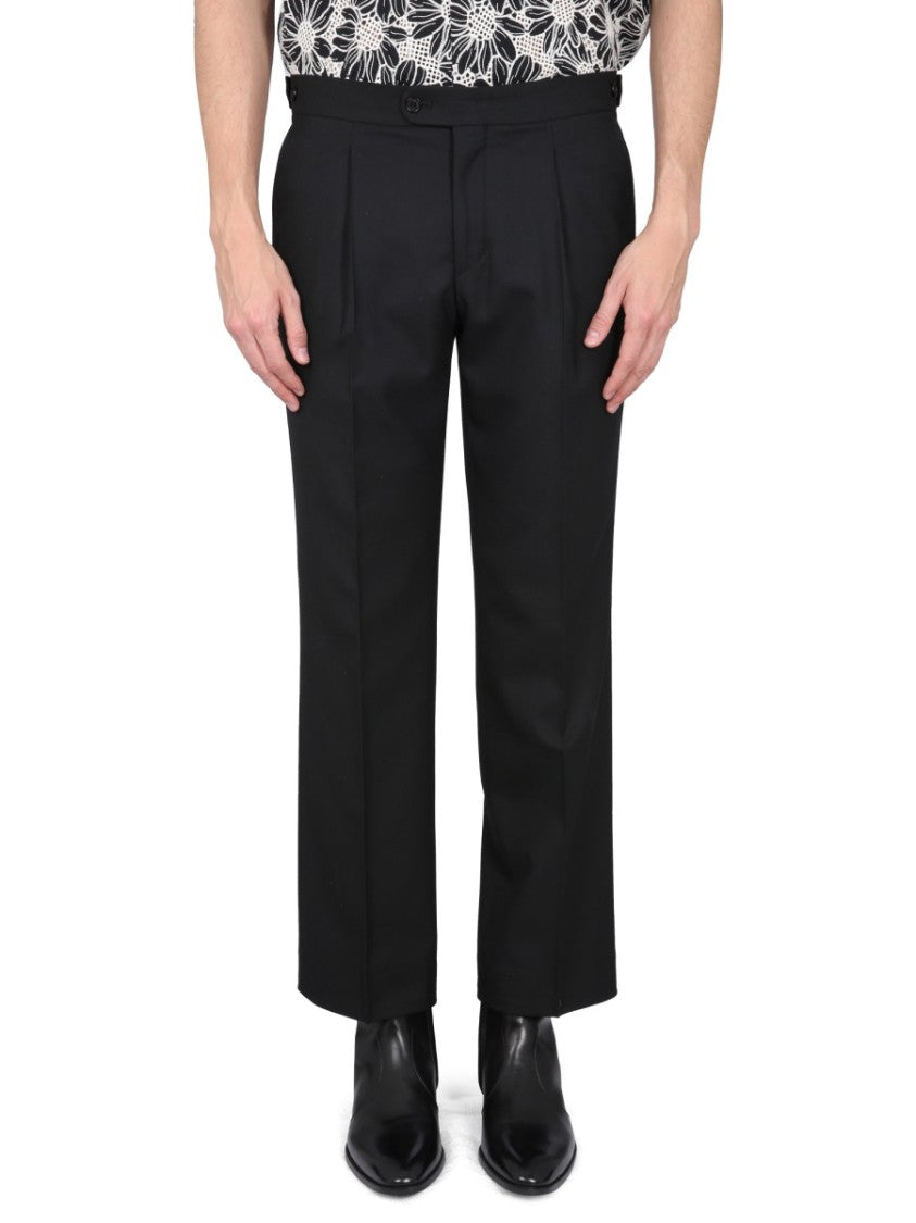 Sunflower Tailored Black Pants With Pleated Design