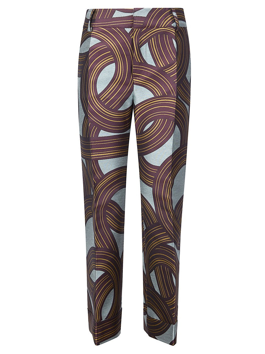 La Double J Straight-Leg Pants With Pleats And High Waist