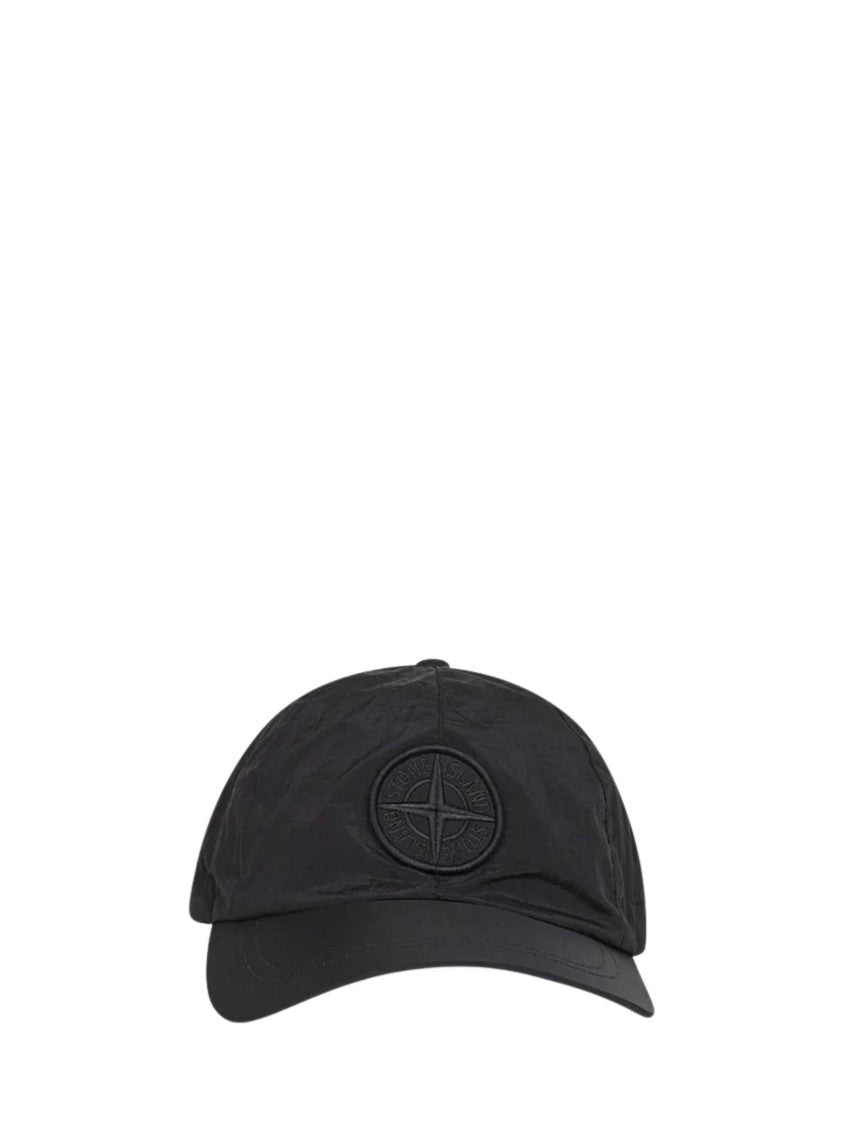 Stone Island Curved Brim Black Cap