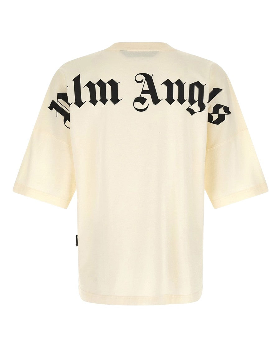 Palm Angels Off White Bold Logo Print Cotton T-Shirt