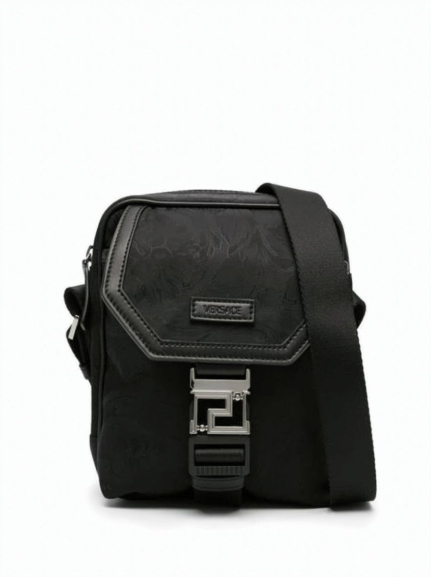 Versace Structured Rectangular Crossbody Bag With Embossed Detail