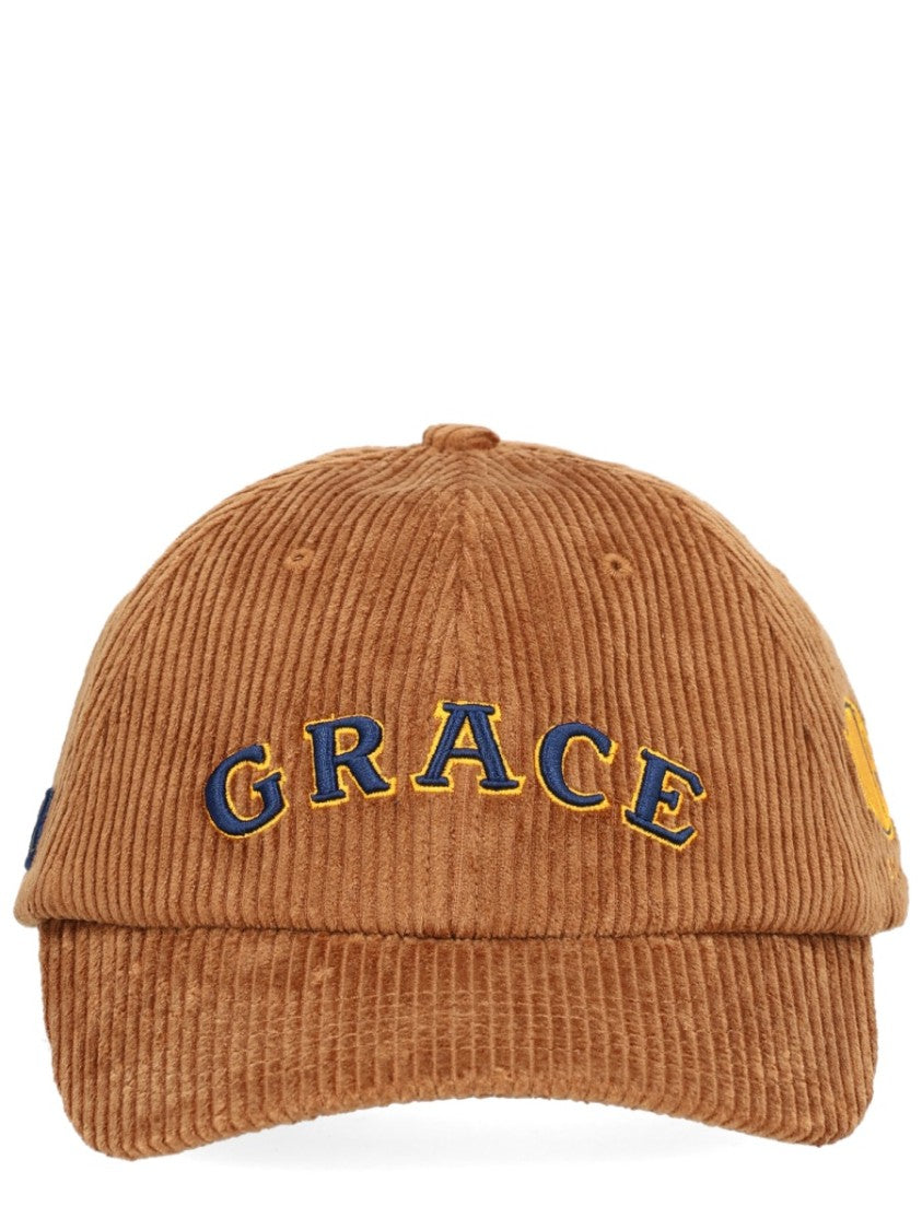 Wales Bonner Brown Corduroy Logo Baseball Hat