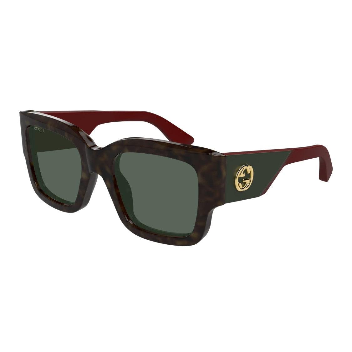 Gucci Gg1663s Bold Square Tortoiseshell Sunglasses